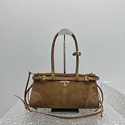 Colestore Prada Lus Solf Suede Brown Bag 32x15x13cm - 5