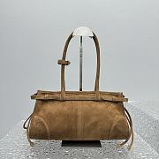 Colestore Prada Lus Solf Suede Brown Bag 32x15x13cm - 4