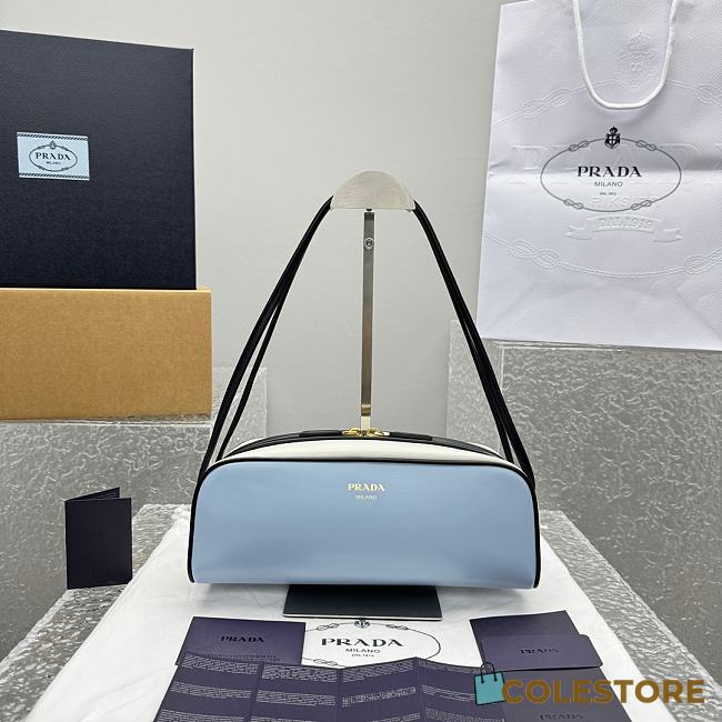 Colestore Prada Leather Swing Blue Shoulder Bag 28x11.5x10cm - 1