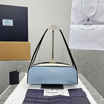 Colestore Prada Leather Swing Blue Shoulder Bag 28x11.5x10cm