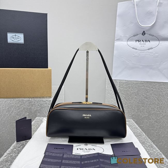 Colestore Prada Leather Swing Black Shoulder Bag 28x11.5x10cm - 1