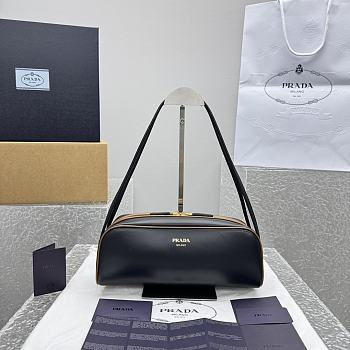 Colestore Prada Leather Swing Black Shoulder Bag 28x11.5x10cm