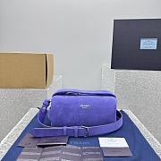 Colestore Prada Suede Purple Shoulder Bag 24x11x11cm - 1