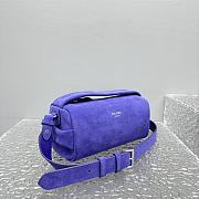 Colestore Prada Suede Purple Shoulder Bag 24x11x11cm - 5