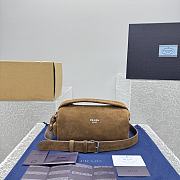 Colestore Prada Suede Brown Shoulder Bag 24x11x11cm - 1