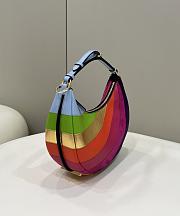 Colestore Fendi Rainbow Suede Shoulder Bag 28x19x7cm - 5