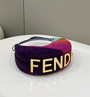 Colestore Fendi Rainbow Suede Shoulder Bag 28x19x7cm - 4