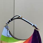 Colestore Fendi Rainbow Suede Shoulder Bag 28x19x7cm - 3
