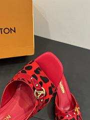 Colestore Louis Vuitton Leopard Kitten Red Heel Sandals  - 4