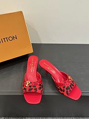 Colestore Louis Vuitton Leopard Kitten Red Heel Sandals  - 3