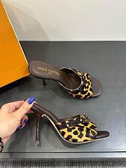 Colestore Louis Vuitton Leopard Kitten Brown Heel Sandals  - 4