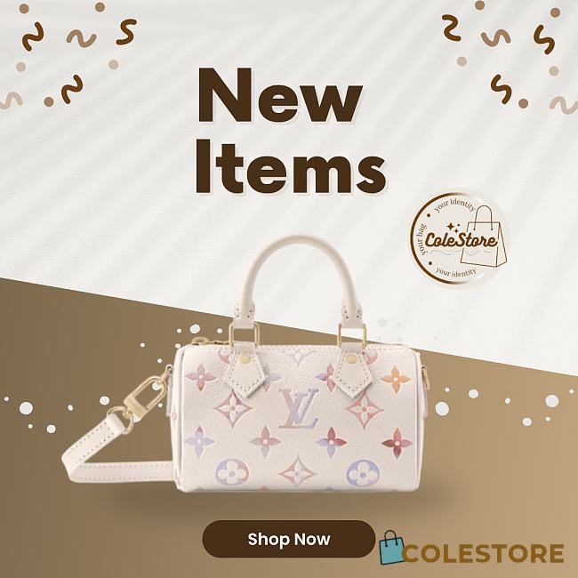 Colestore Louis Vuitton Nano Speedy Dream Beige 16x10x7.5cm - 1