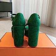 Colestore Hermes Hilda 80 sandal Green Suede - 3