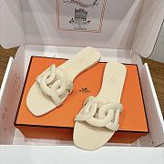 Colestore Hermes Aloha Sandals Cream - 1