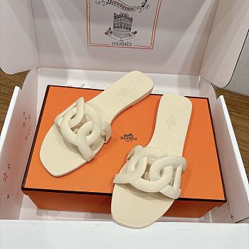 Colestore Hermes Aloha Sandals Cream