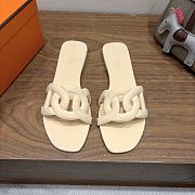Colestore Hermes Aloha Sandals Cream - 4