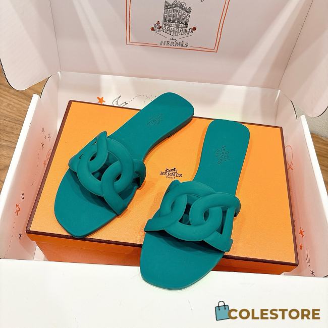 Colestore Hermes Aloha Sandals Vert Emeraude - 1
