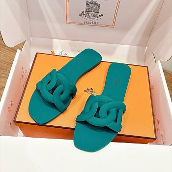 Colestore Hermes Aloha Sandals Vert Emeraude