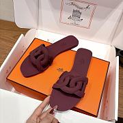 Colestore Hermes Aloha Sandals burgundy - 1
