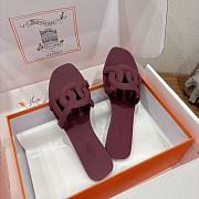 Colestore Hermes Aloha Sandals burgundy - 6