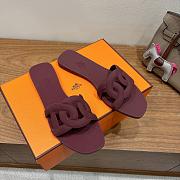 Colestore Hermes Aloha Sandals burgundy - 5