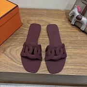 Colestore Hermes Aloha Sandals burgundy - 4
