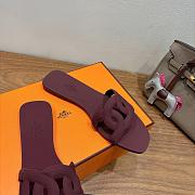 Colestore Hermes Aloha Sandals burgundy - 3