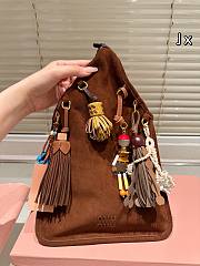 Colestore Miu Miu Oak Suede Bag With Trick 24×37cm - 1