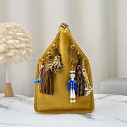 Colestore Miu Miu Mustard Yellow Suede Bag With Trick 24×37cm - 1