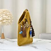 Colestore Miu Miu Mustard Yellow Suede Bag With Trick 24×37cm - 6