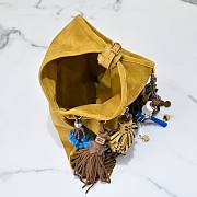 Colestore Miu Miu Mustard Yellow Suede Bag With Trick 24×37cm - 5
