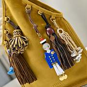 Colestore Miu Miu Mustard Yellow Suede Bag With Trick 24×37cm - 3