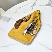 Colestore Miu Miu Mustard Yellow Suede Bag With Trick 24×37cm - 2