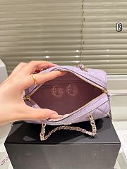 Colestore Chanel Mini Bowling Bag Caviar Leather Lilac 19x12cm - 6