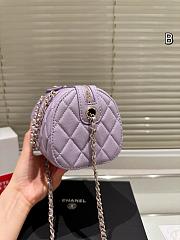 Colestore Chanel Mini Bowling Bag Caviar Leather Lilac 19x12cm - 4
