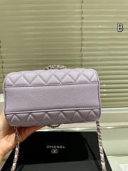 Colestore Chanel Mini Bowling Bag Caviar Leather Lilac 19x12cm - 2