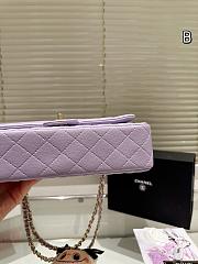 Colestore Chanel Lilac Caviar Quilted Classic Flap Medium Silver Hardware 26cm - 6