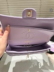 Colestore Chanel Lilac Caviar Quilted Classic Flap Medium Silver Hardware 26cm - 4