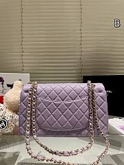 Colestore Chanel Lilac Caviar Quilted Classic Flap Medium Silver Hardware 26cm - 2