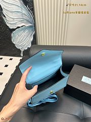Colestore Prada Saffiano Leather Mini Envelope Crossbody Bag Light Blue 21x14cm - 6