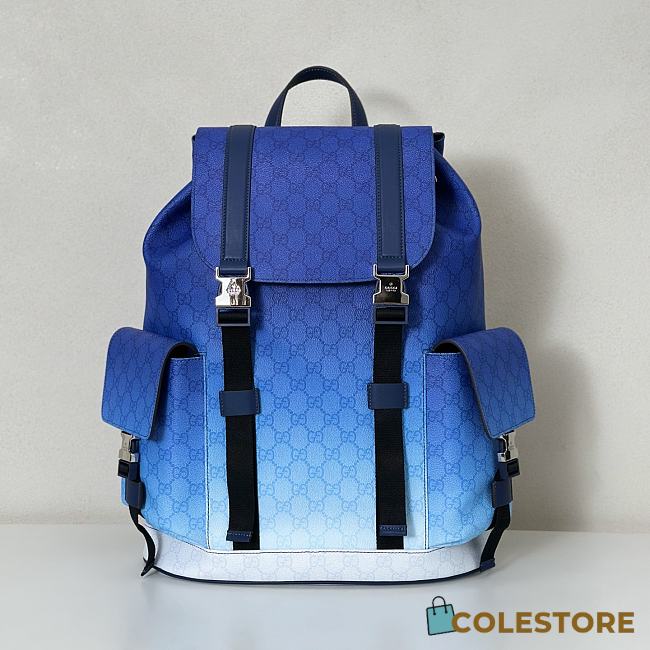Colestore Gucci Chroma GG Large Backpack Ombre Blue 35x46x12cm - 1