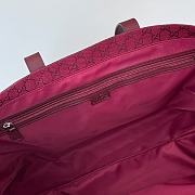 Colestore Gucci Large GG Tote Bag in Rosso Ancora Red Canvas 45x32x15cm - 6