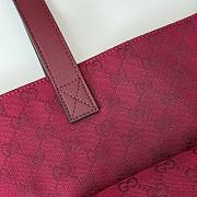 Colestore Gucci Large GG Tote Bag in Rosso Ancora Red Canvas 45x32x15cm - 2