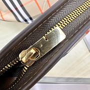 Colestore Burberry Embroidered Canvas Small Check Shopping Bag Beige Vintage 41× 14 × 26cm - 3