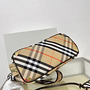 Colestore Burberry Embroidered Canvas Small Check Shopping Bag Beige Vintage 41× 14 × 26cm - 2