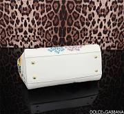 Colestore Dolce & Gabbana White Floral Printed Leather 25x12x20cm - 6