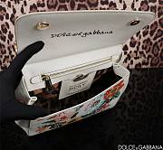 Colestore Dolce & Gabbana White Floral Printed Leather 25x12x20cm - 5