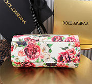 Colestore Dolce & Gabbana Sicilian Peony Pink Multi-Color Leather Top Handle 25x12x20cm - 4