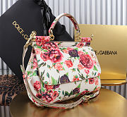 Colestore Dolce & Gabbana Sicilian Peony Pink Multi-Color Leather Top Handle 25x12x20cm - 3