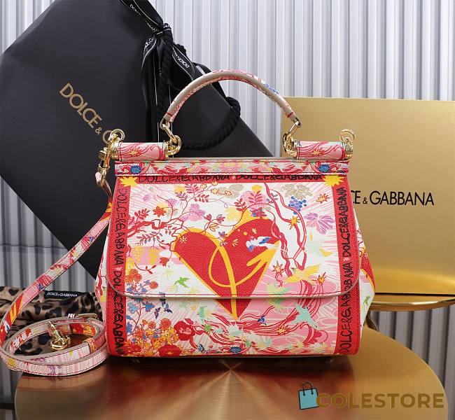 Colestore Dolce & Gabbana Sicily Top Handle Bag Graffiti 25x12x20cm - 1